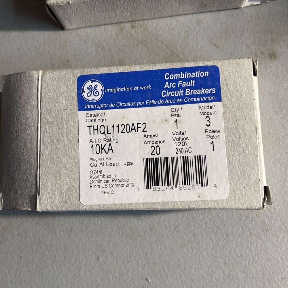 GE THQL1120AF2 20A Arc Fault Circuit Breaker